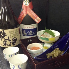 地酒と3種の肴